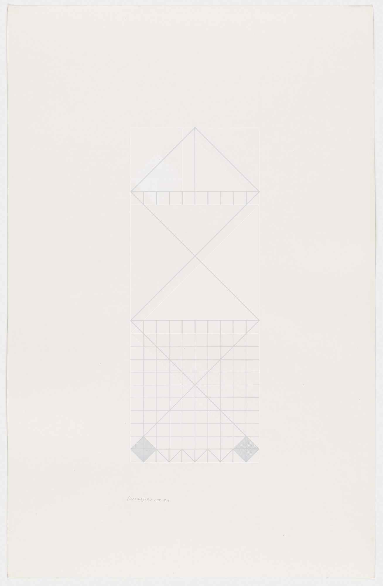 Lauretta Vinciarelli. Untitled (gray and white lines)