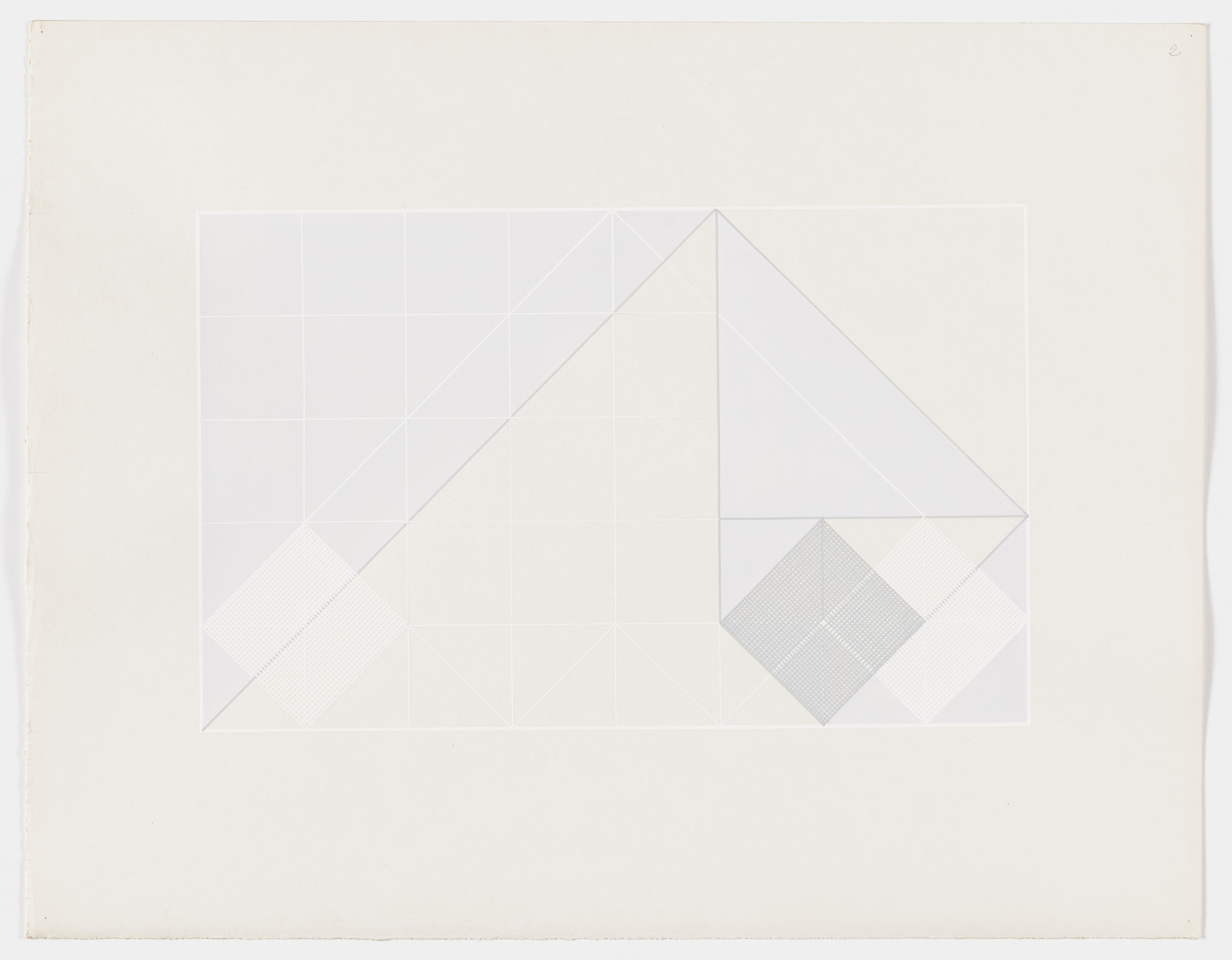 Lauretta Vinciarelli. Untitled (gray and white lines)