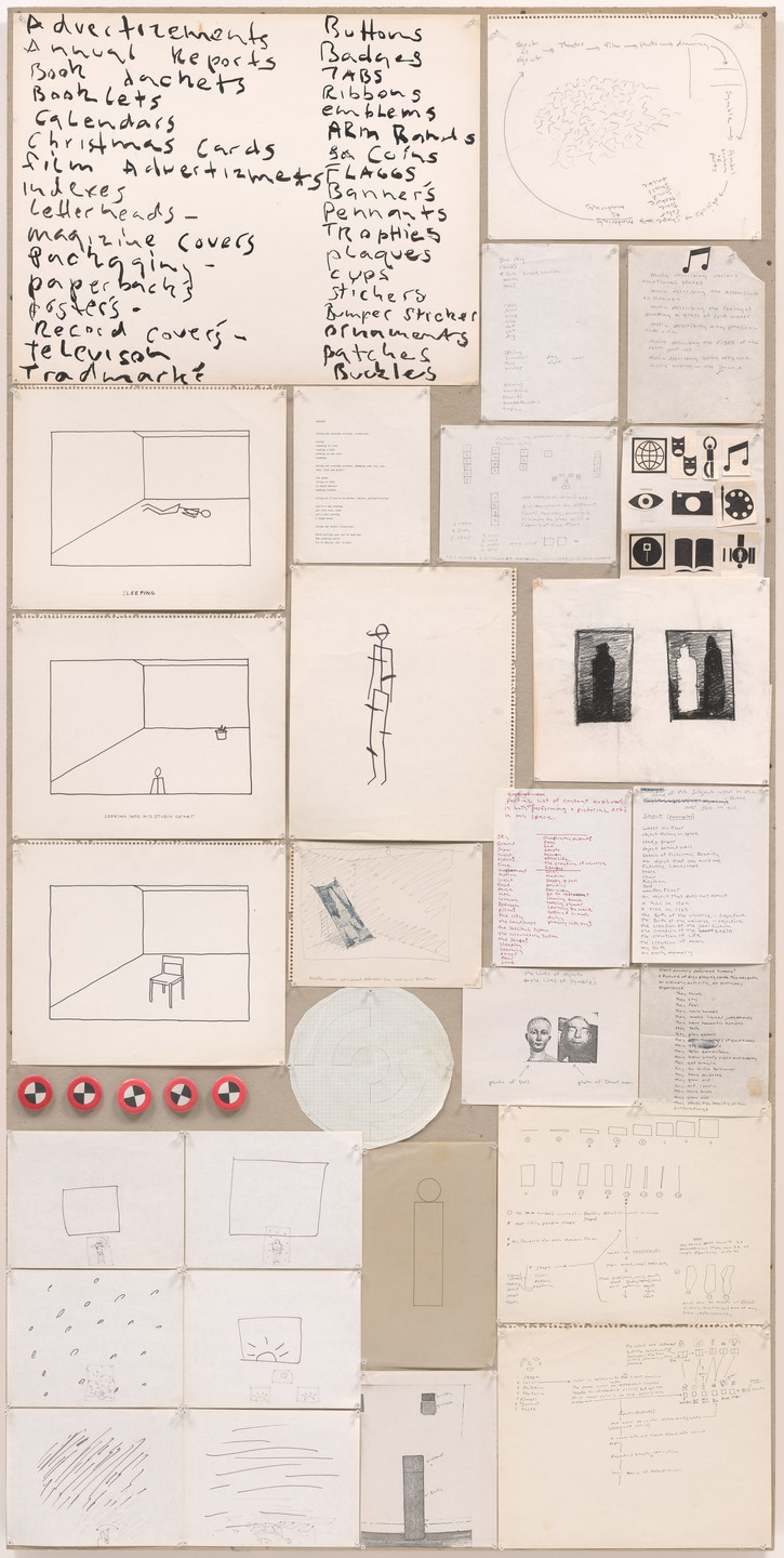 Matt Mullican. Untitled (Charts, Lists and Drawings). 1970-71