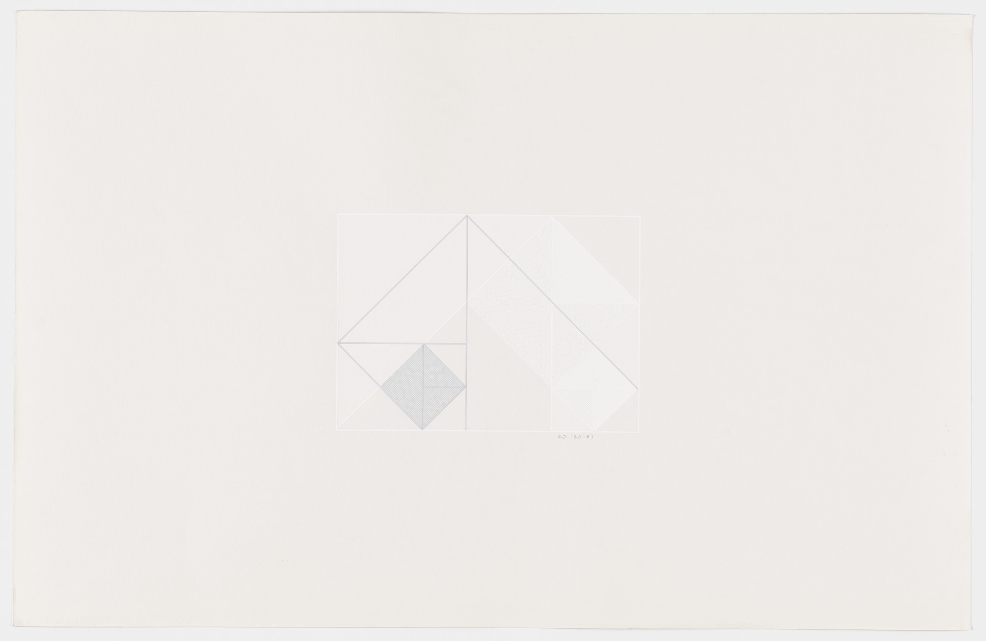 Lauretta Vinciarelli. Untitled (gray and white lines)