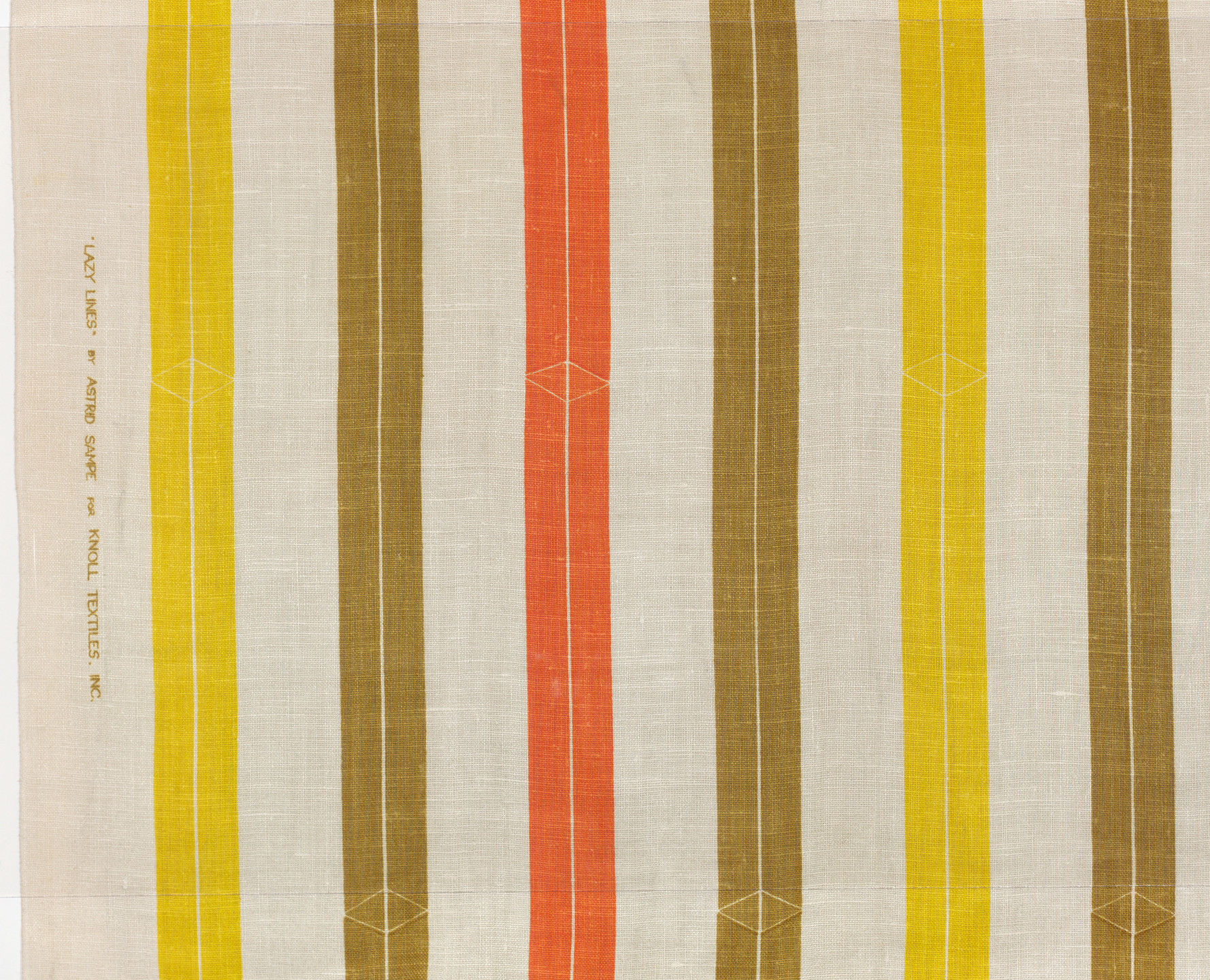 Astrid Sampe. Lazy Lines (Drapery fabric). c.1954