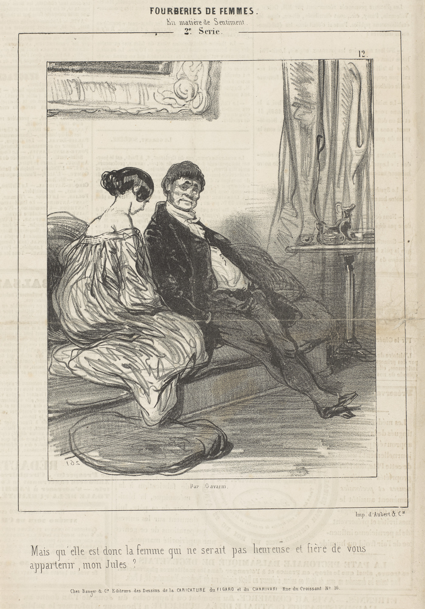 Paul Gavarni. Fourberies de Femmes En Matière de Sentiment