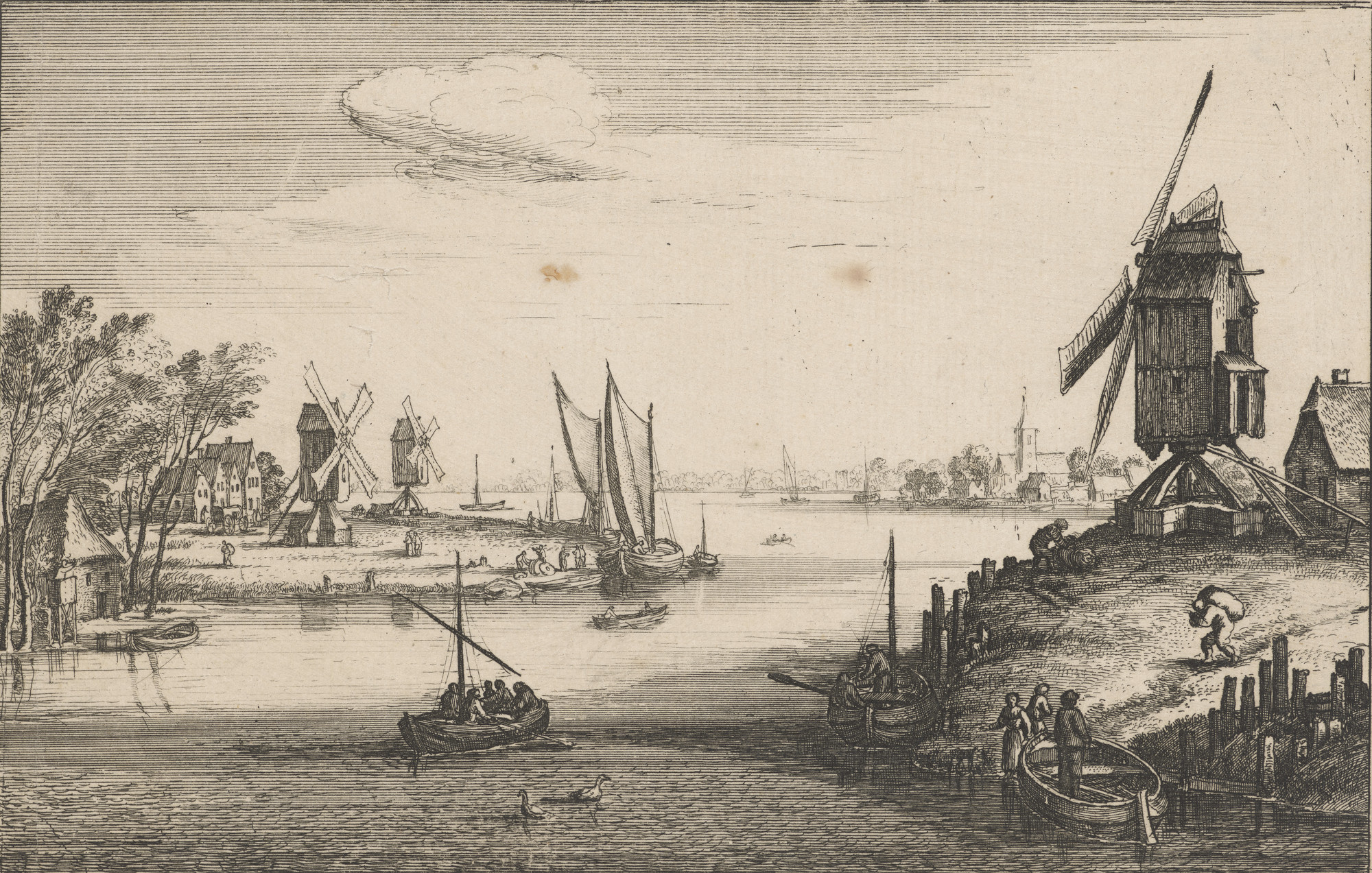 Jan Brueghel. The Three Windmills. 1651