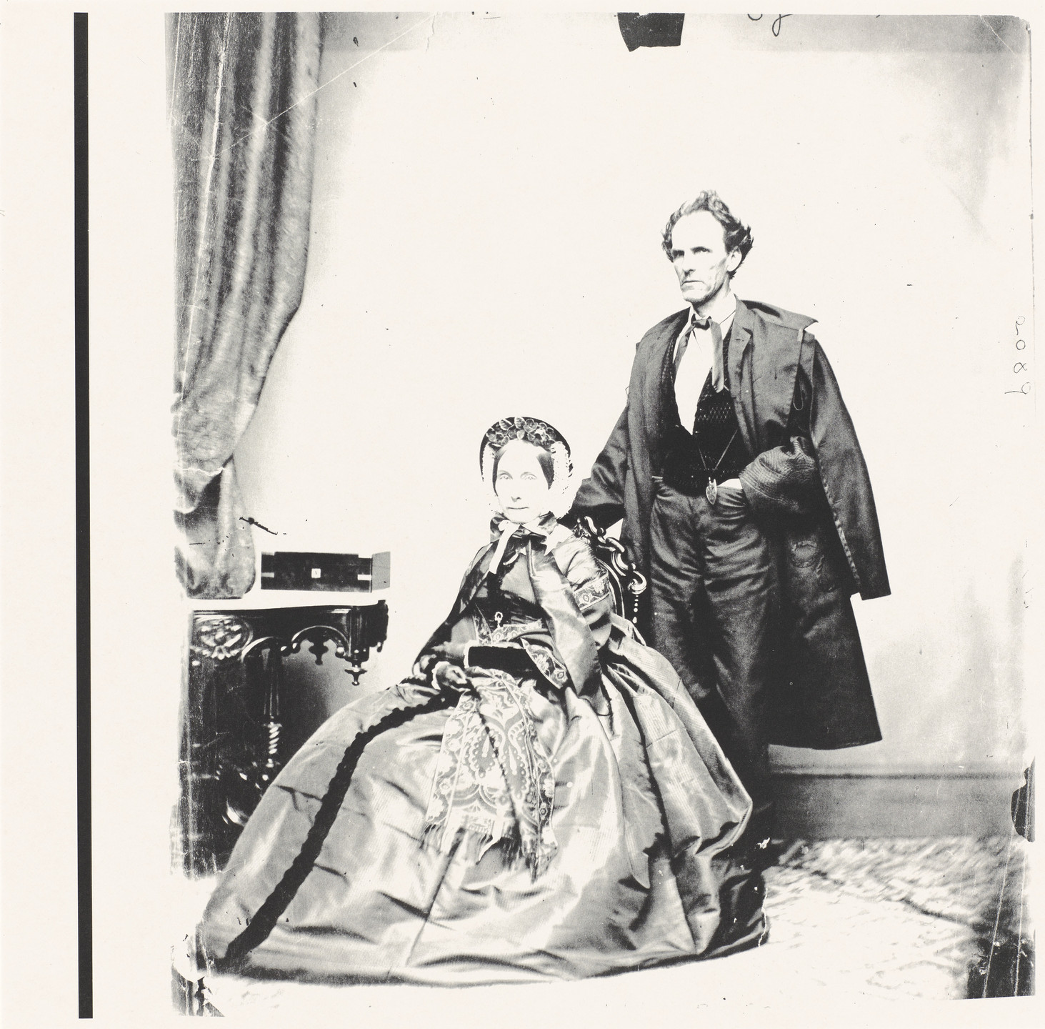 Mathew B. Brady (studio of). The Grim Chieftan of Kansas (Senator and Mrs. James Henry Lane, 1861–66). c. 1863