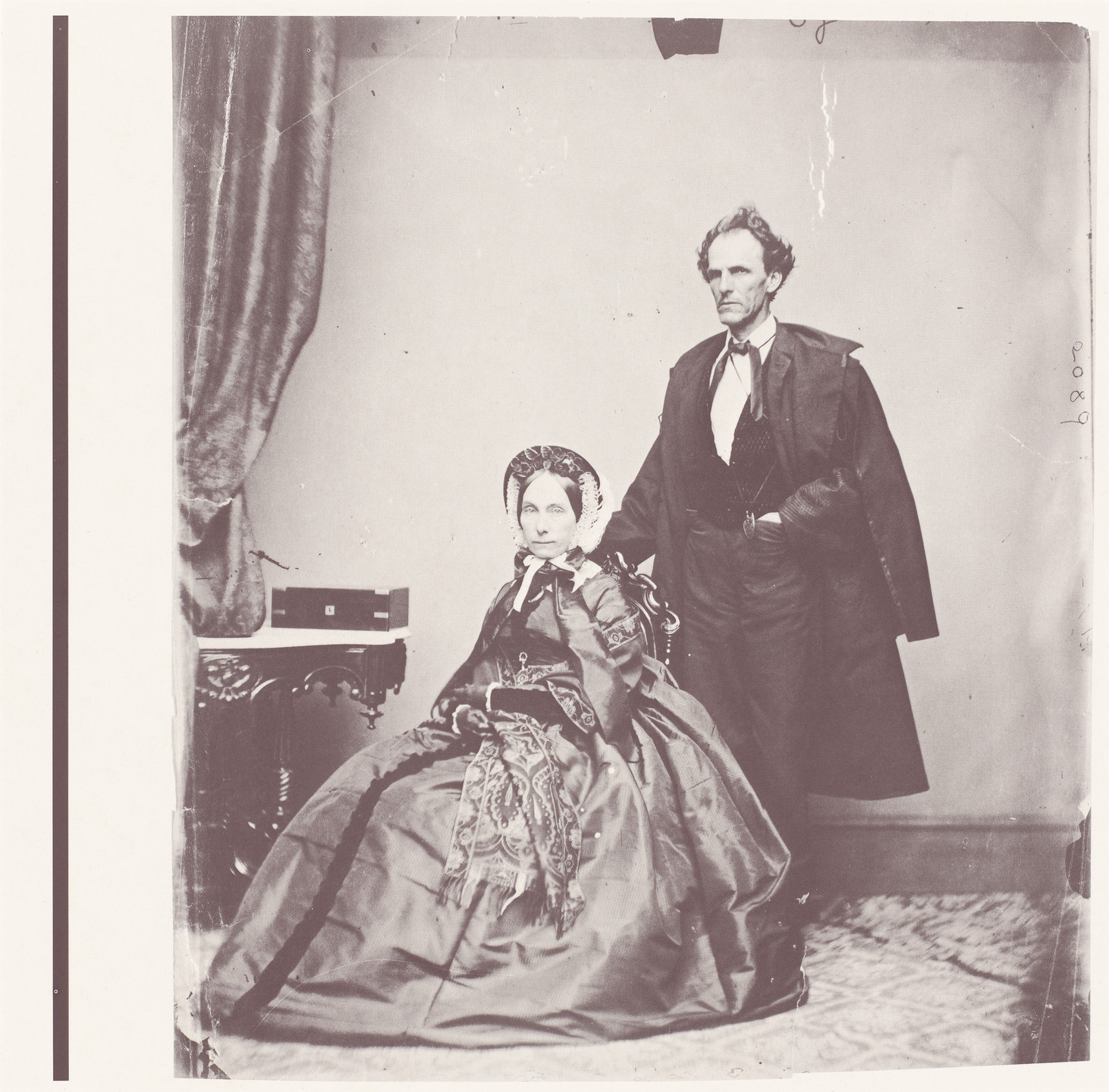 Mathew B. Brady (studio of). The Grim Chieftan of Kansas (Senator and Mrs. James Henry Lane, 1861–66). c. 1863