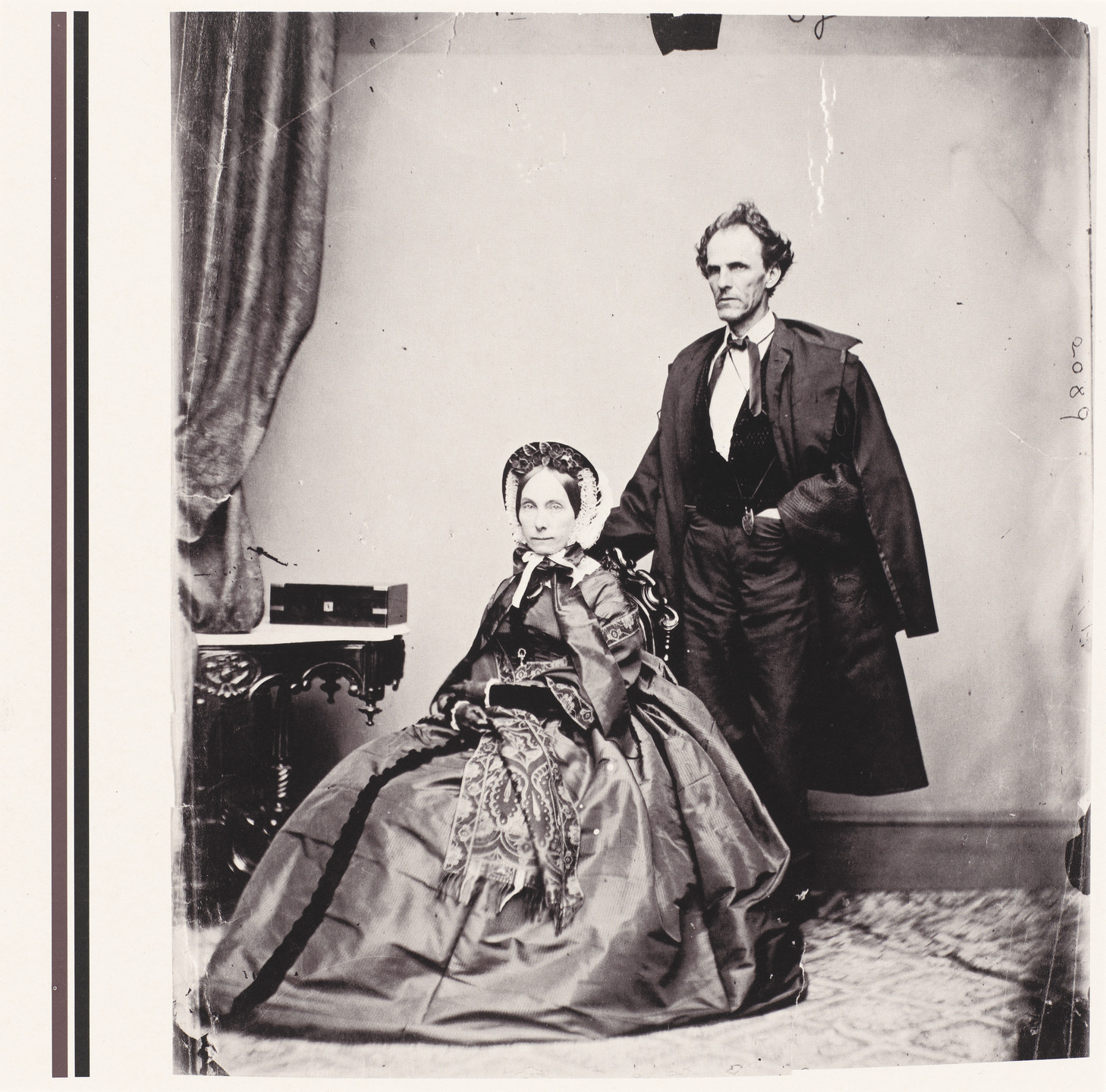 Mathew B. Brady (studio of). The Grim Chieftan of Kansas (Senator and Mrs. James Henry Lane, 1861–66). c. 1863