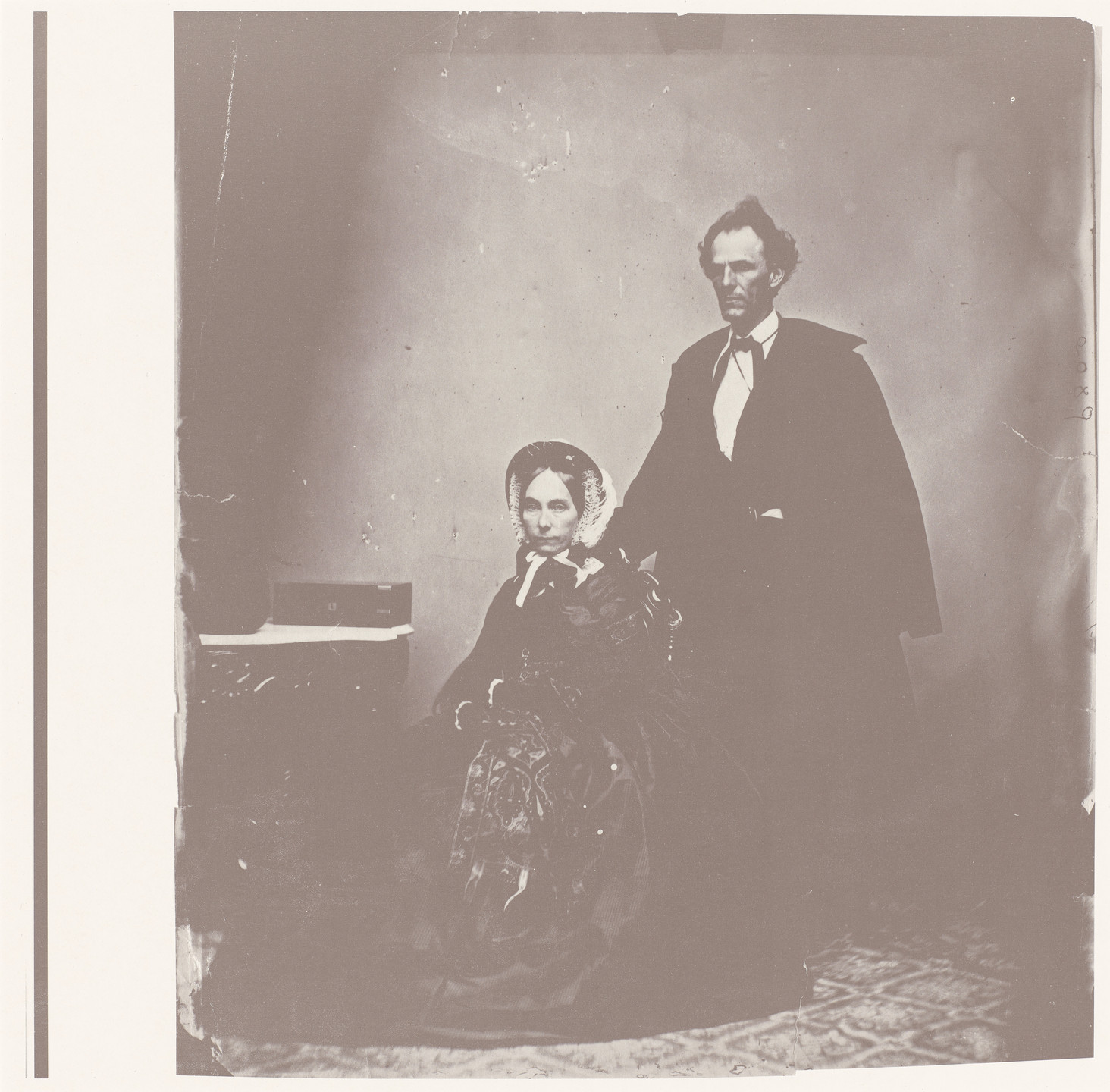 Mathew B. Brady (studio of). The Grim Chieftan of Kansas (Senator and Mrs. James Henry Lane, 1861–66). c. 1863