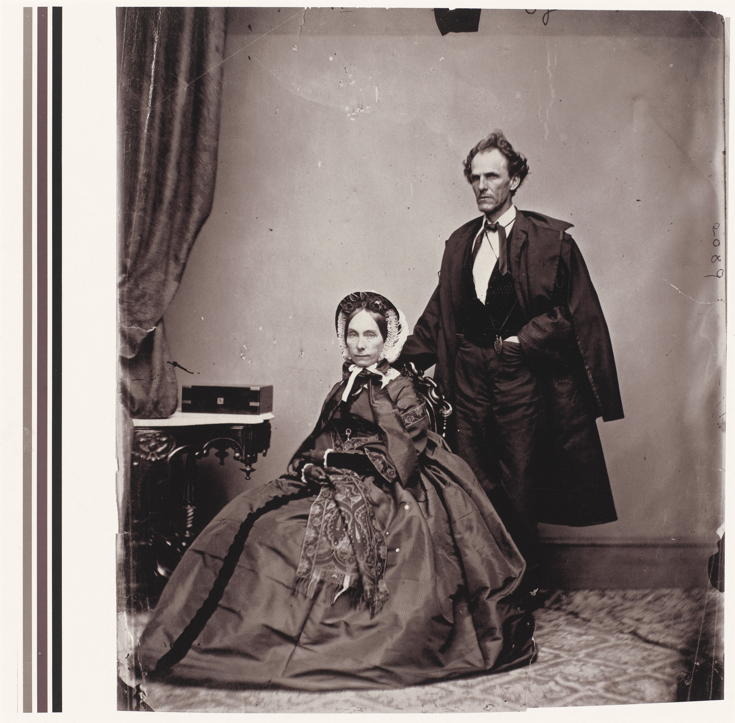 Mathew B. Brady (studio of). The Grim Chieftan of Kansas (Senator and Mrs. James Henry Lane, 1861–66). c. 1863