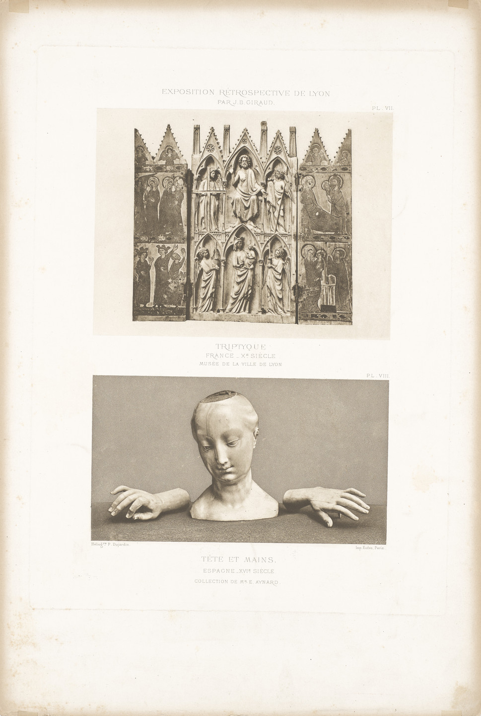 Unidentified photographer. Head and Hands / triptych. c. 1550