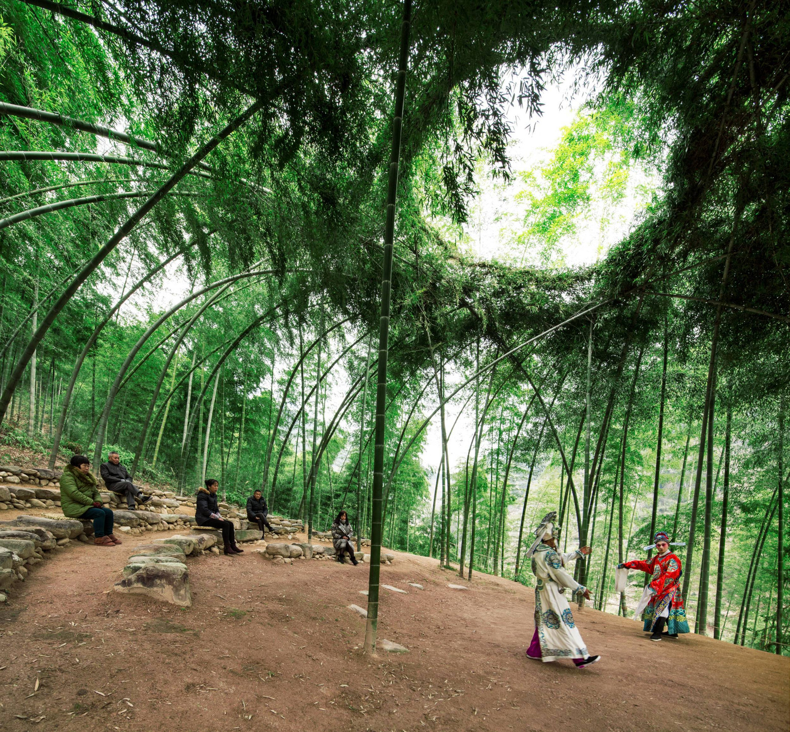 Xu Tiantian, Wang Ziling. Bamboo Theater, HengKeng Village, Songyang, China. 2015