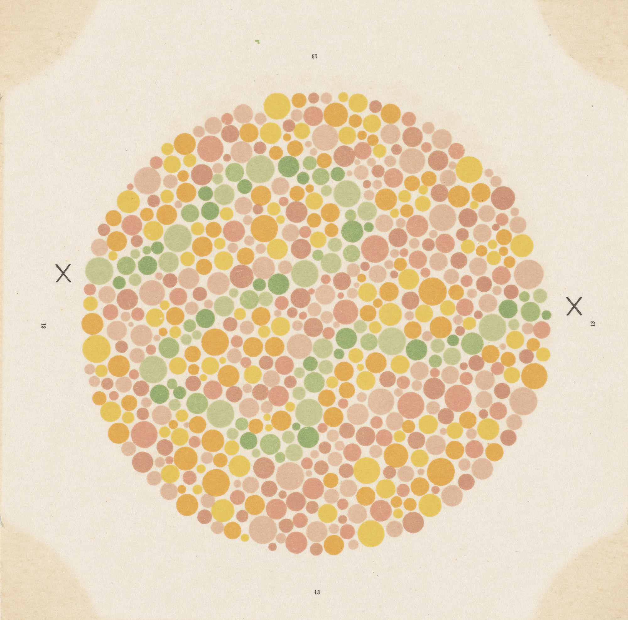 『Ishihara0319ページ』　3点 Shinobu Ishihara. From Ishihara's Tests for Colour-Blindness