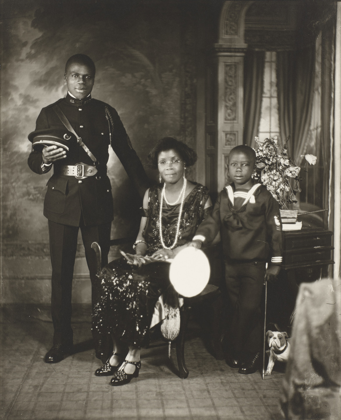 James Van Der Zee. A member of Garvey&#39;s African legion with his family. 1924