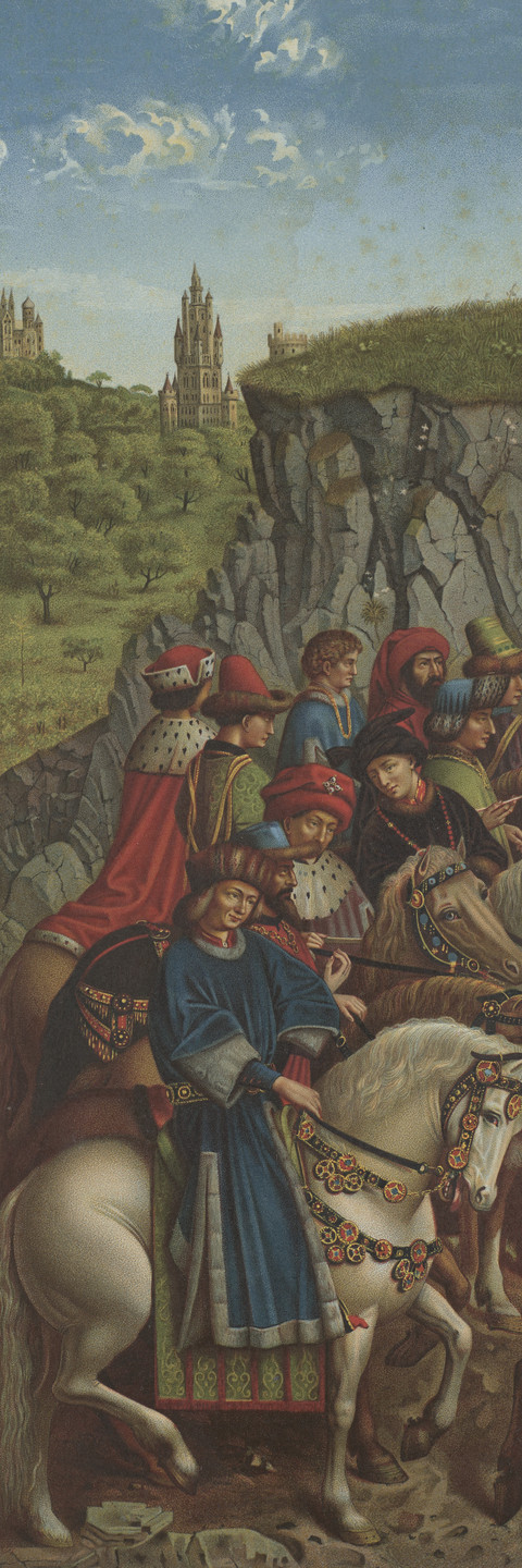 Jan van Eyck, Hubert van Eyck. Panel from The Ghent Altarpiece. c. 1432