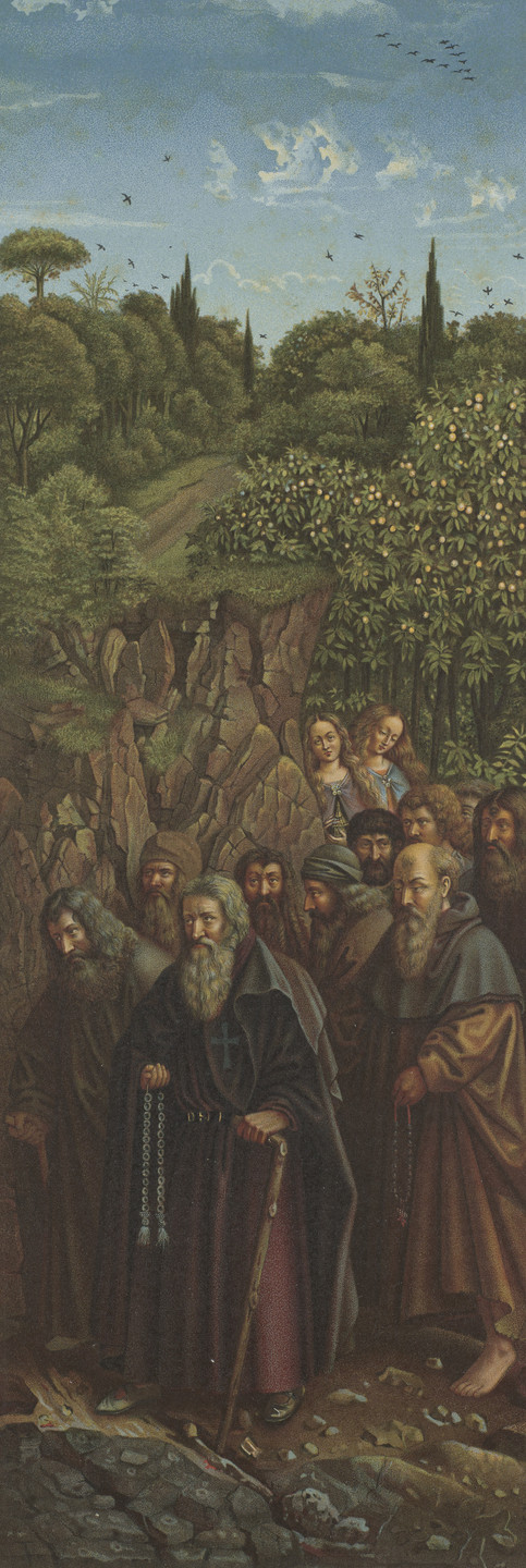 Jan van Eyck, Hubert van Eyck. Panel from The Ghent Altarpiece. c. 1432