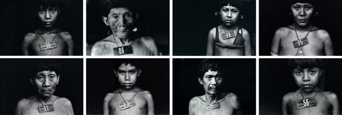 Claudia Andujar. Horizontal 1 (Village of Araçá) from the series Marcados. 1983