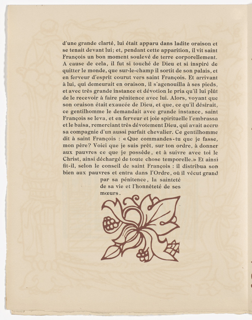 Tailpiece (page 212) from Les Petites Fleurs de St. François (The Little Flowers of St. Francis)