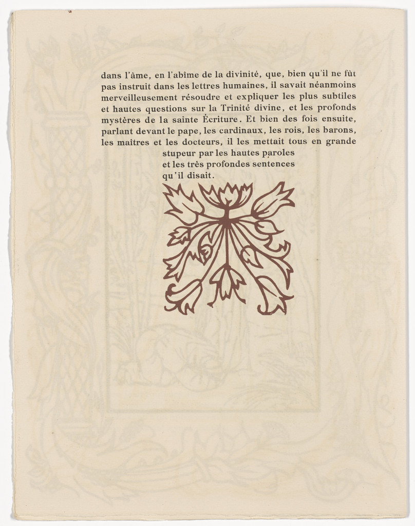 Tailpiece (page 280) from Les Petites Fleurs de St. François (The Little Flowers of St. Francis)