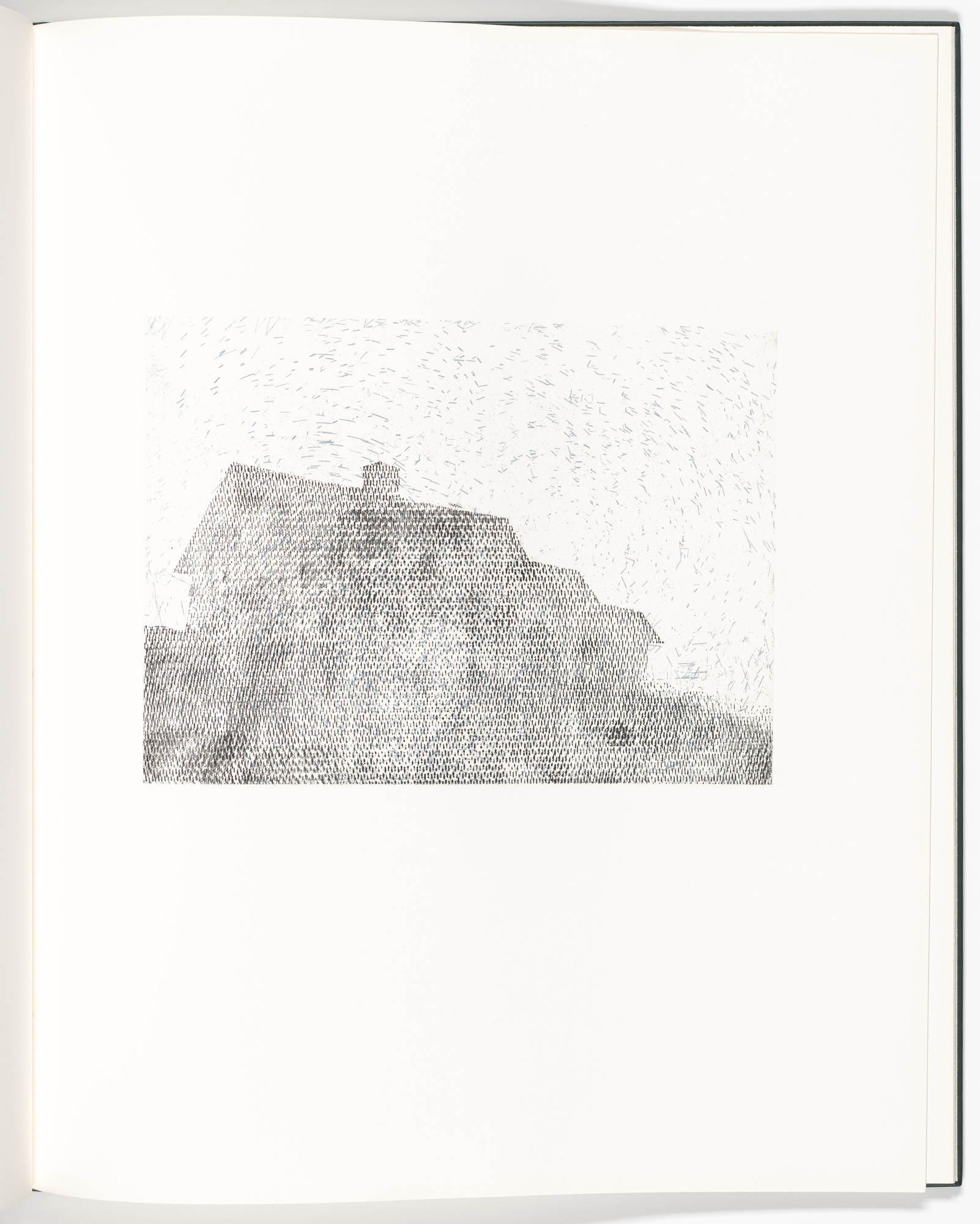 Edward Ruscha. Sitting (plate, folio 8) from Flipping Kicking Howling Rolling Sitting Standing Climbing Telling