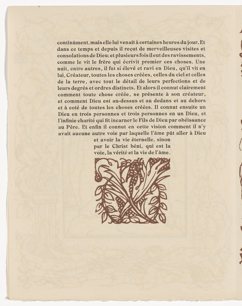 Tailpiece (page 292) from Les Petites Fleurs de St. François (The Little Flowers of St. Francis)