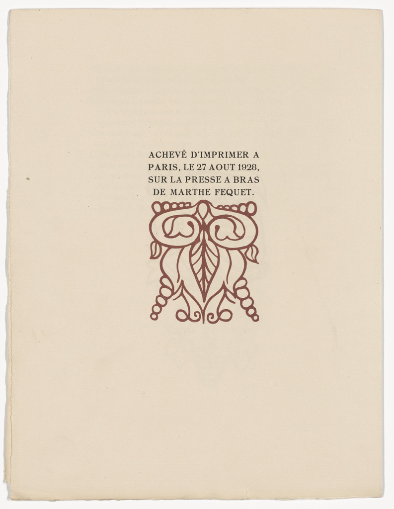 Tailpiece (colophon, page 424) from Les Petites Fleurs de St. François (The Little Flowers of St. Francis)