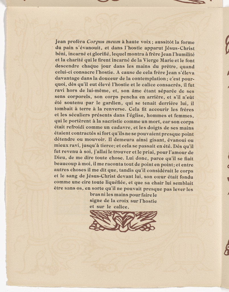 Tailpiece (page 298) from Les Petites Fleurs de St. François (The Little Flowers of St. Francis)