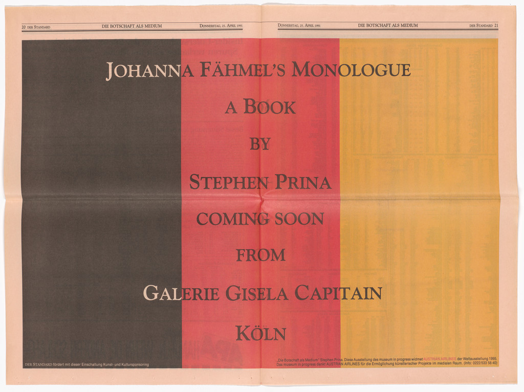 Untitled from the Museum in Progress project The Message as Medium