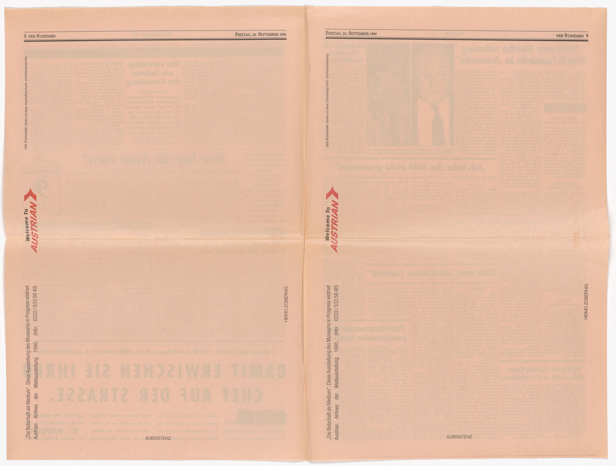 Heimo Zobernig. Untitled from the Museum in Progress project Message as Medium