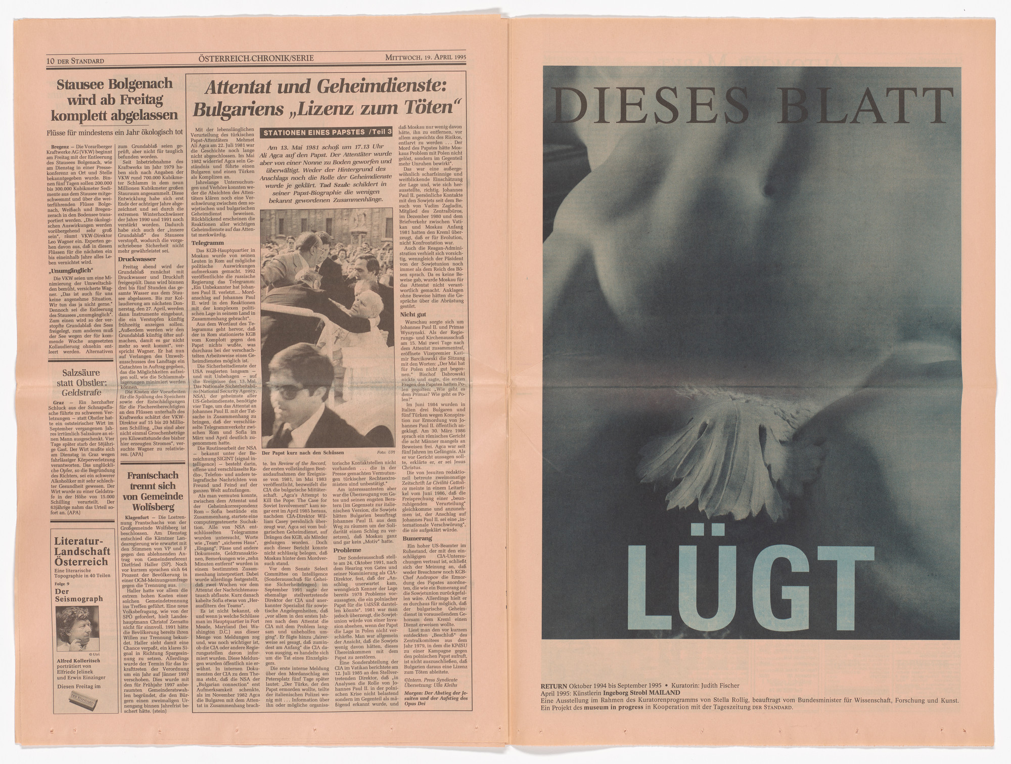 Ingeborg Strobl. Untitled from the Museum in Progress project Return