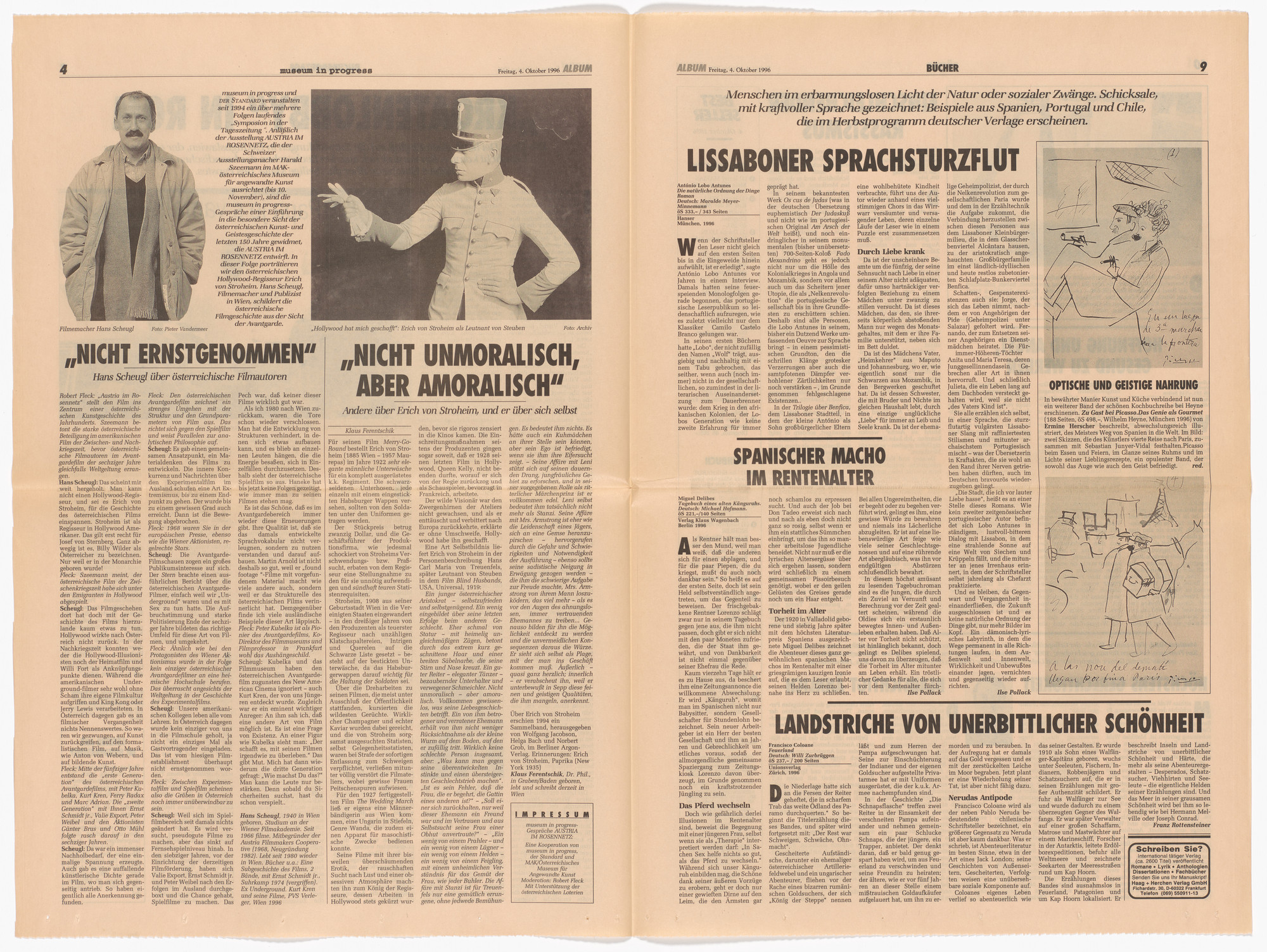 Hans Scheugl. Untitled for the Museum in Progress project Symposia: Austria im Rosennetz