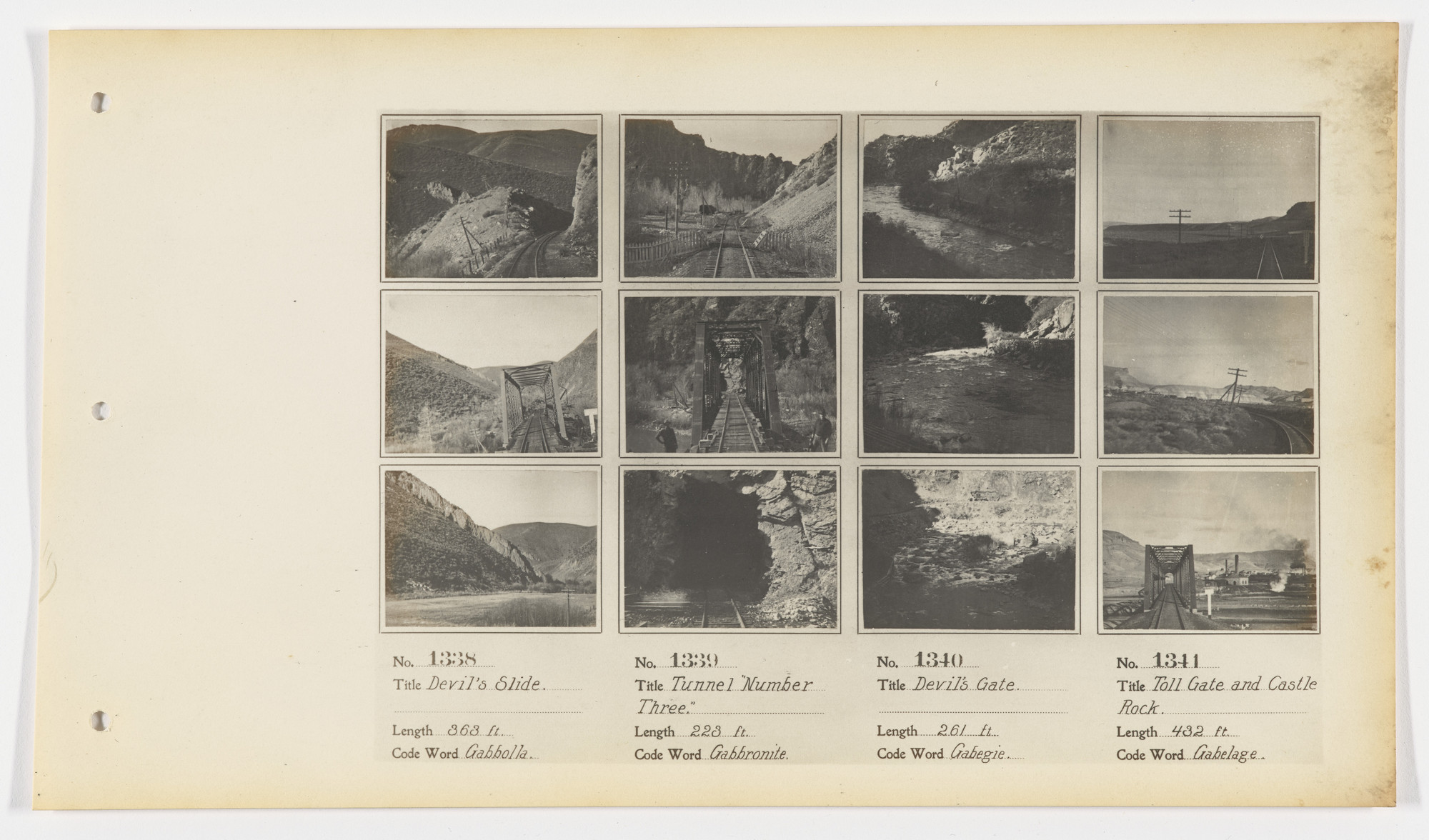 American Mutoscope and Biograph Company. 1338. Devil’s Slide 1339 ...