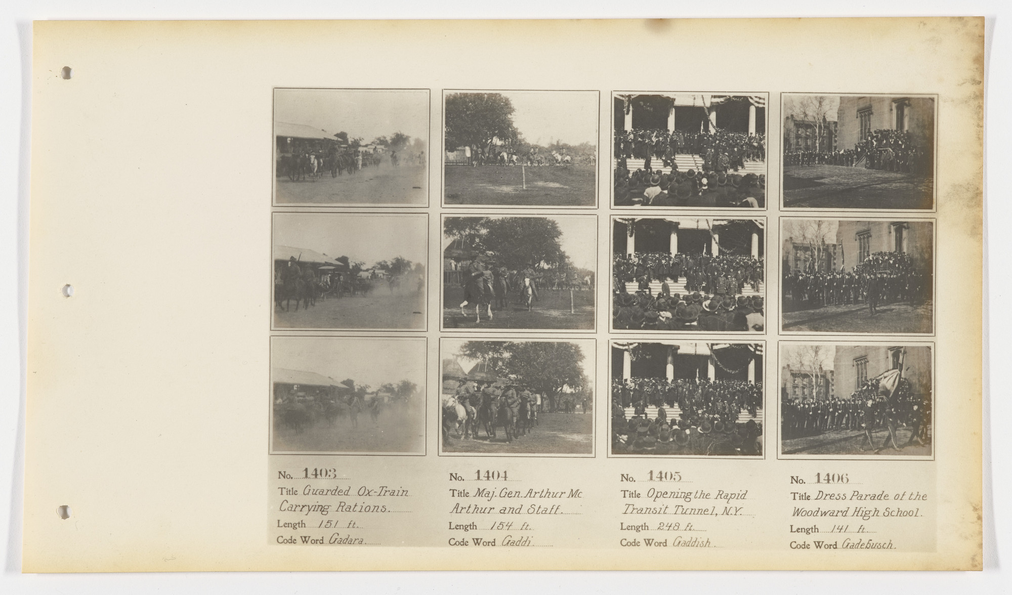 American Mutoscope and Biograph Company. 1403. Guarded Ox-Train ...