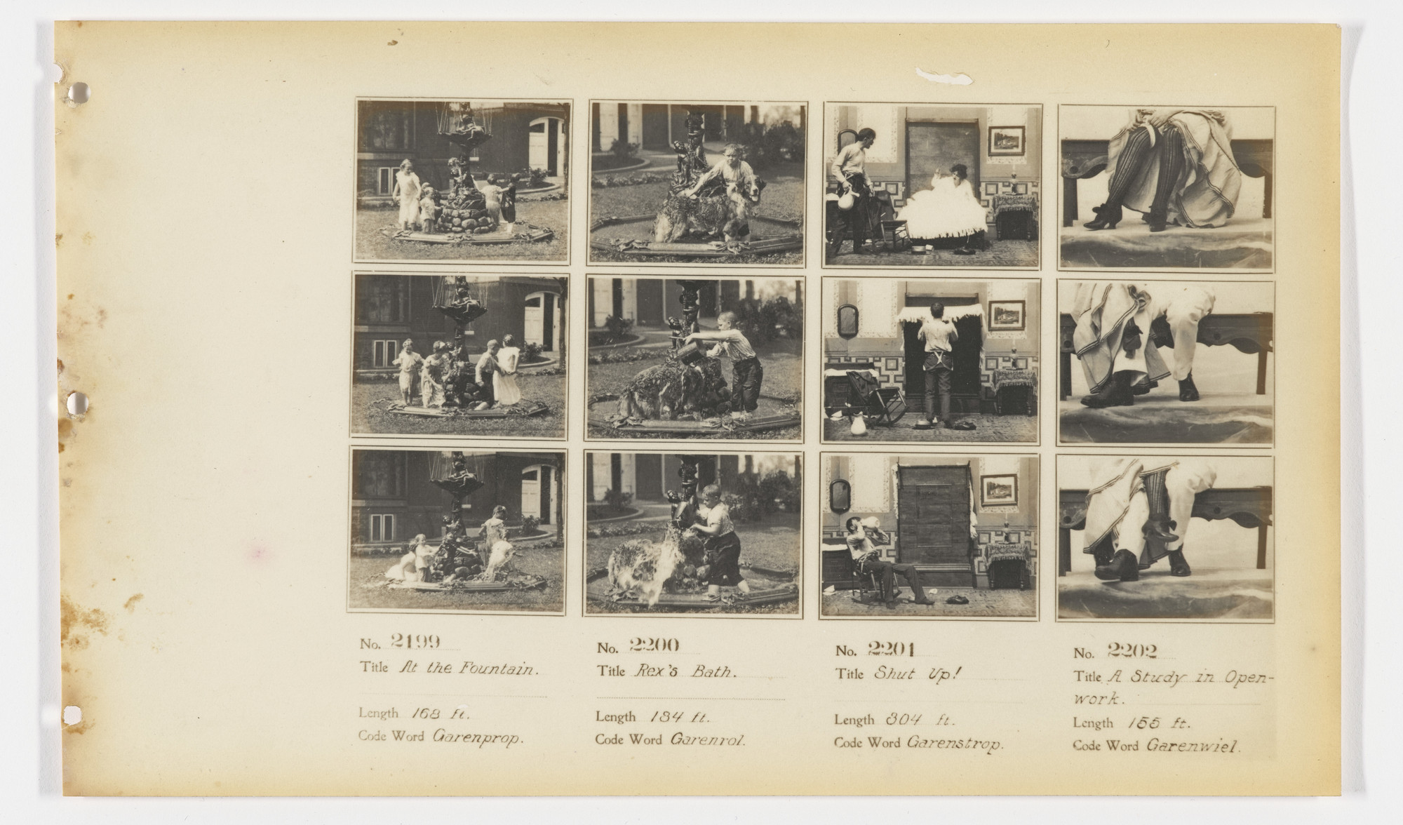 American Mutoscope and Biograph Company. 2199. At the Fountain