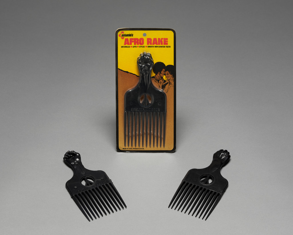 Black Power Afro pick hair comb