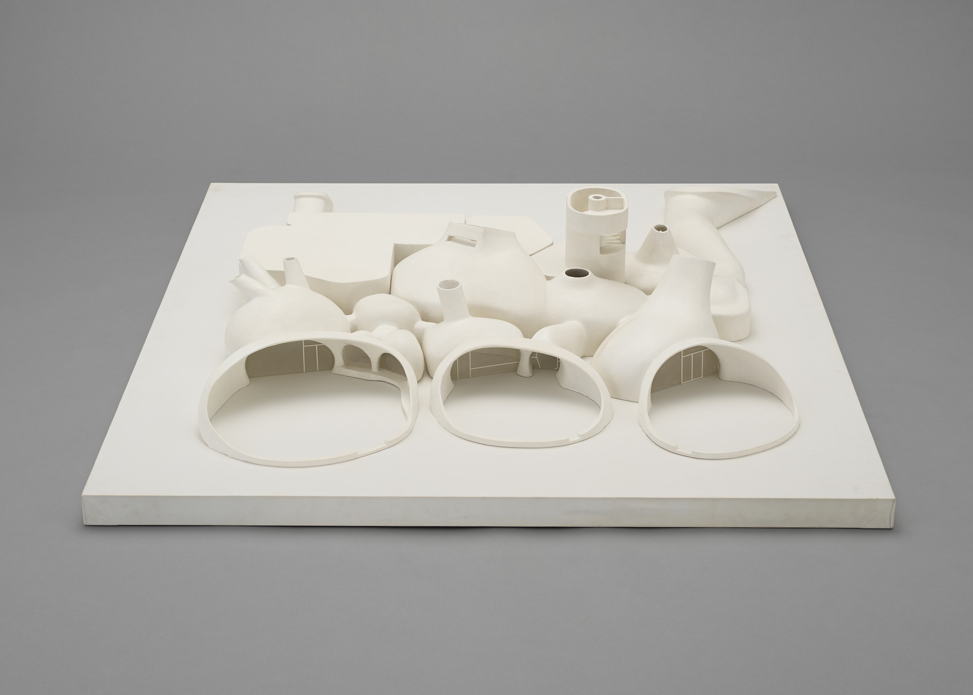 Li Hu, Huang Wenjing. UCCA Dune Art Museum, Aranya, Hebei, China (Spatial model, scale 1:50). 2015–2018