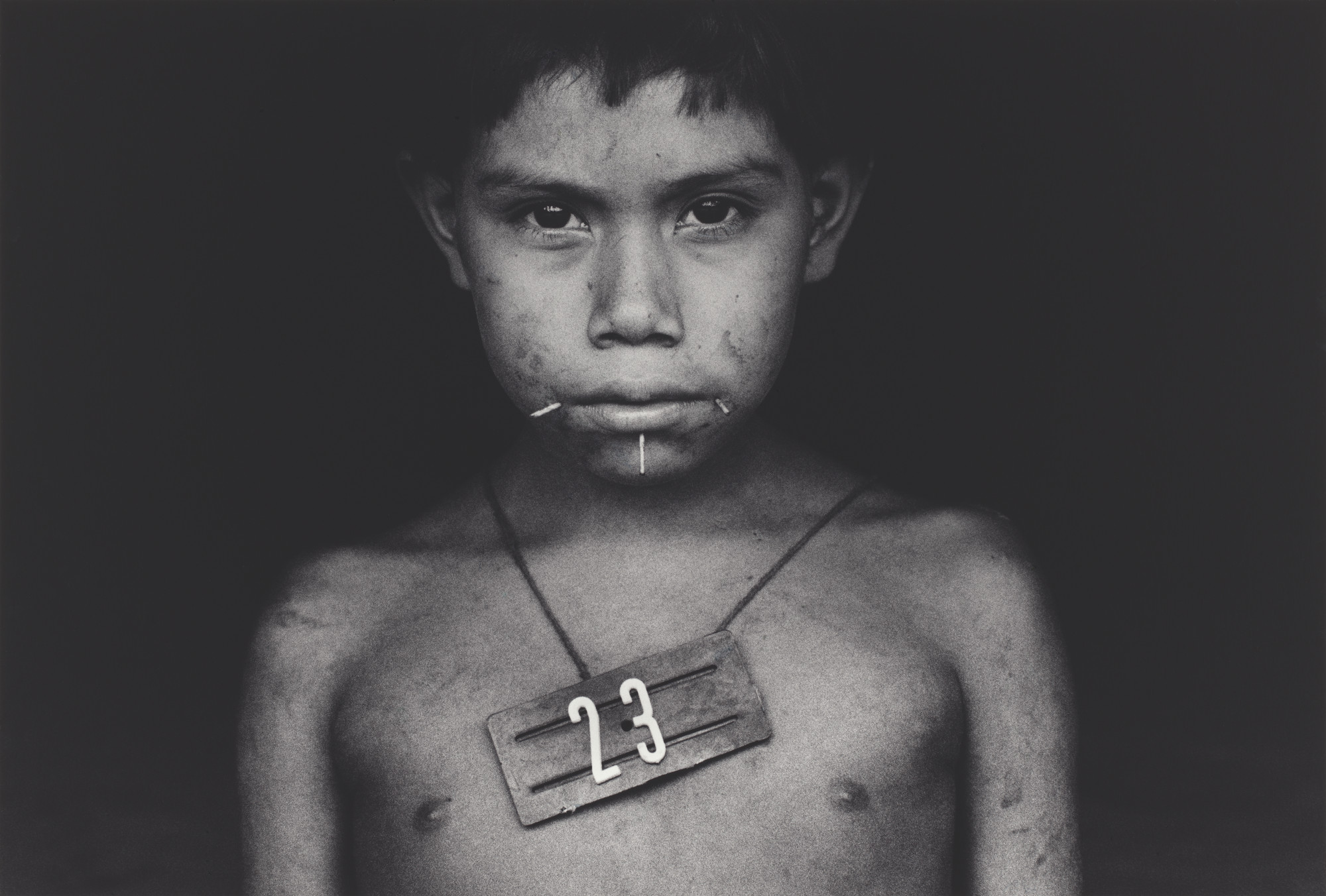 Claudia Andujar. Horizontal 1 (Village of Araçá) from the series Marcados