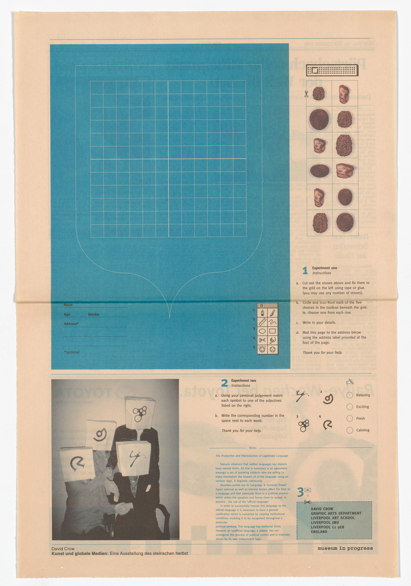 David Crow. Untitled from the Museum in Progress project Signs of Trouble