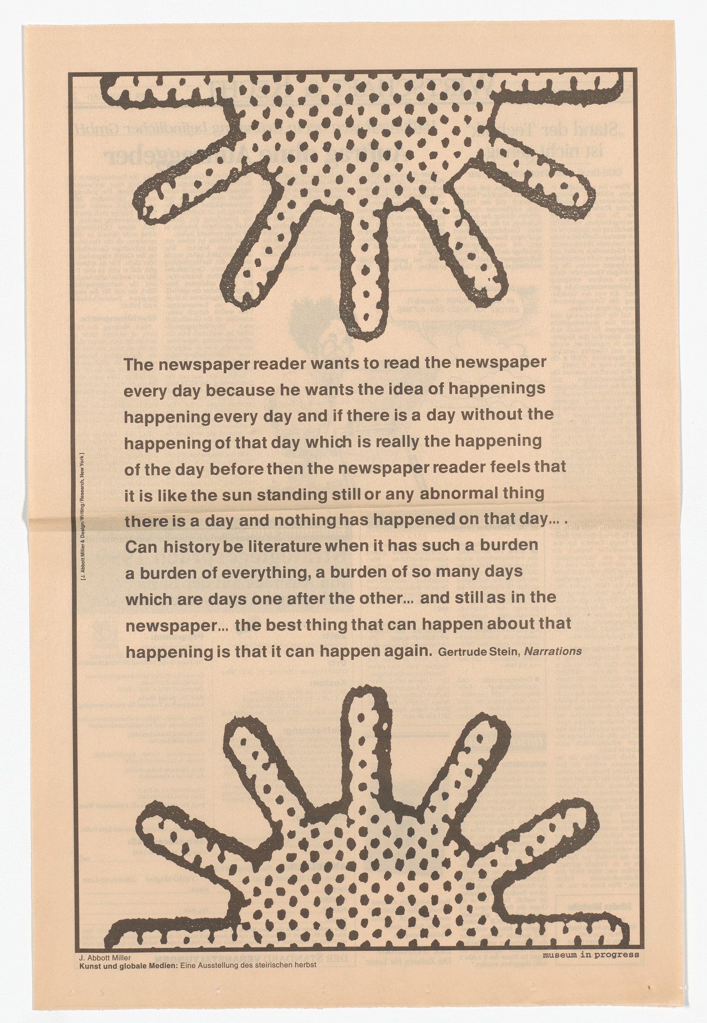 J. Abbott Miller. Untitled from the Museum in Progress project Signs of Trouble