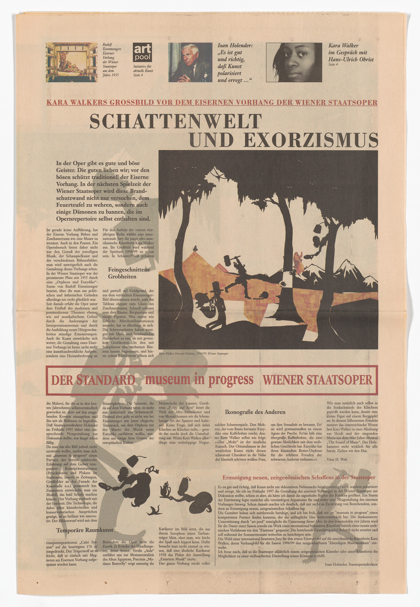 Kara Walker. Untitled from the Museum in Progress project Interventions: Safety Curtain
