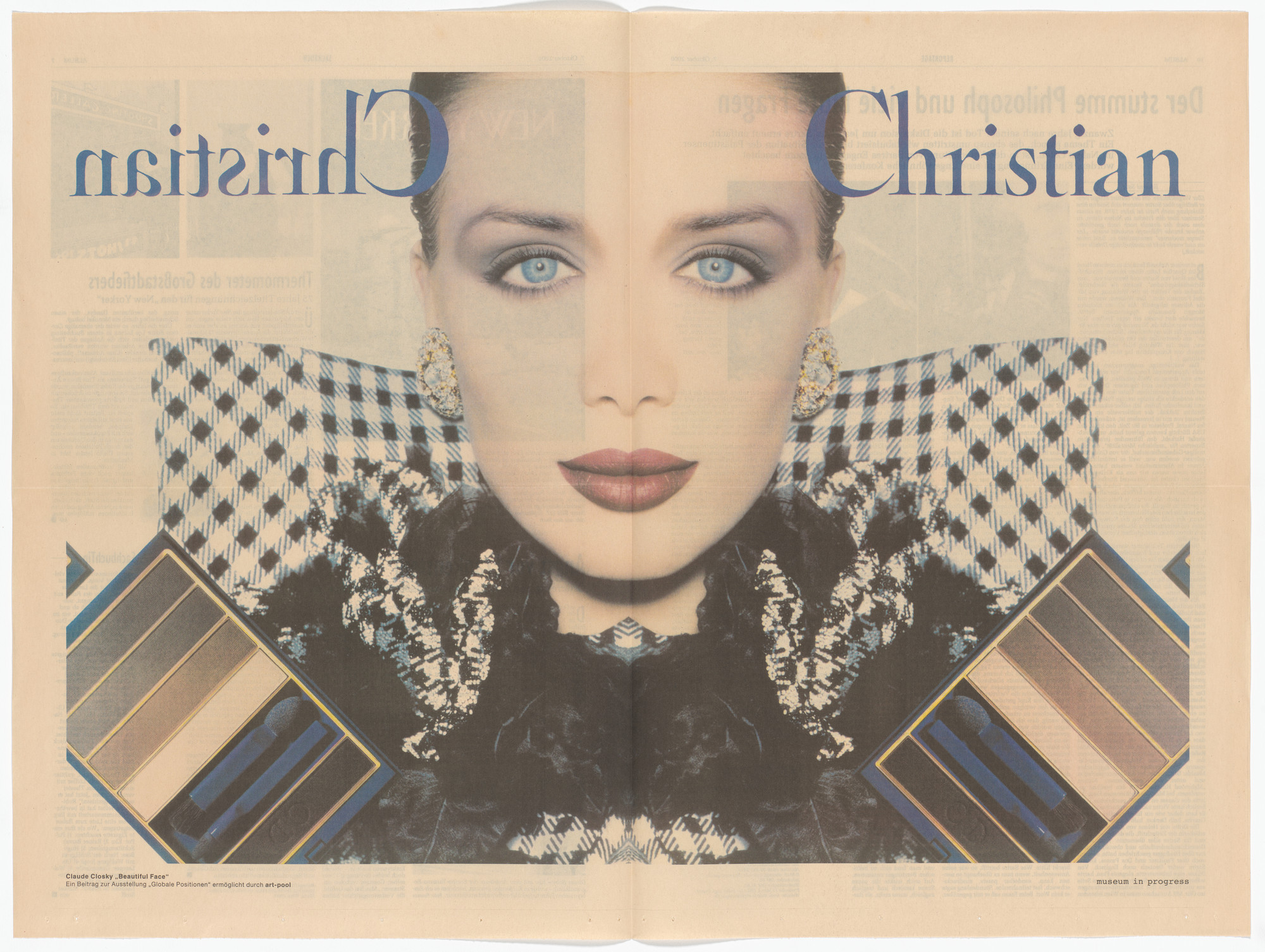 Claude Closky. Beautiful Face from the Museum in Progress project Global Positions