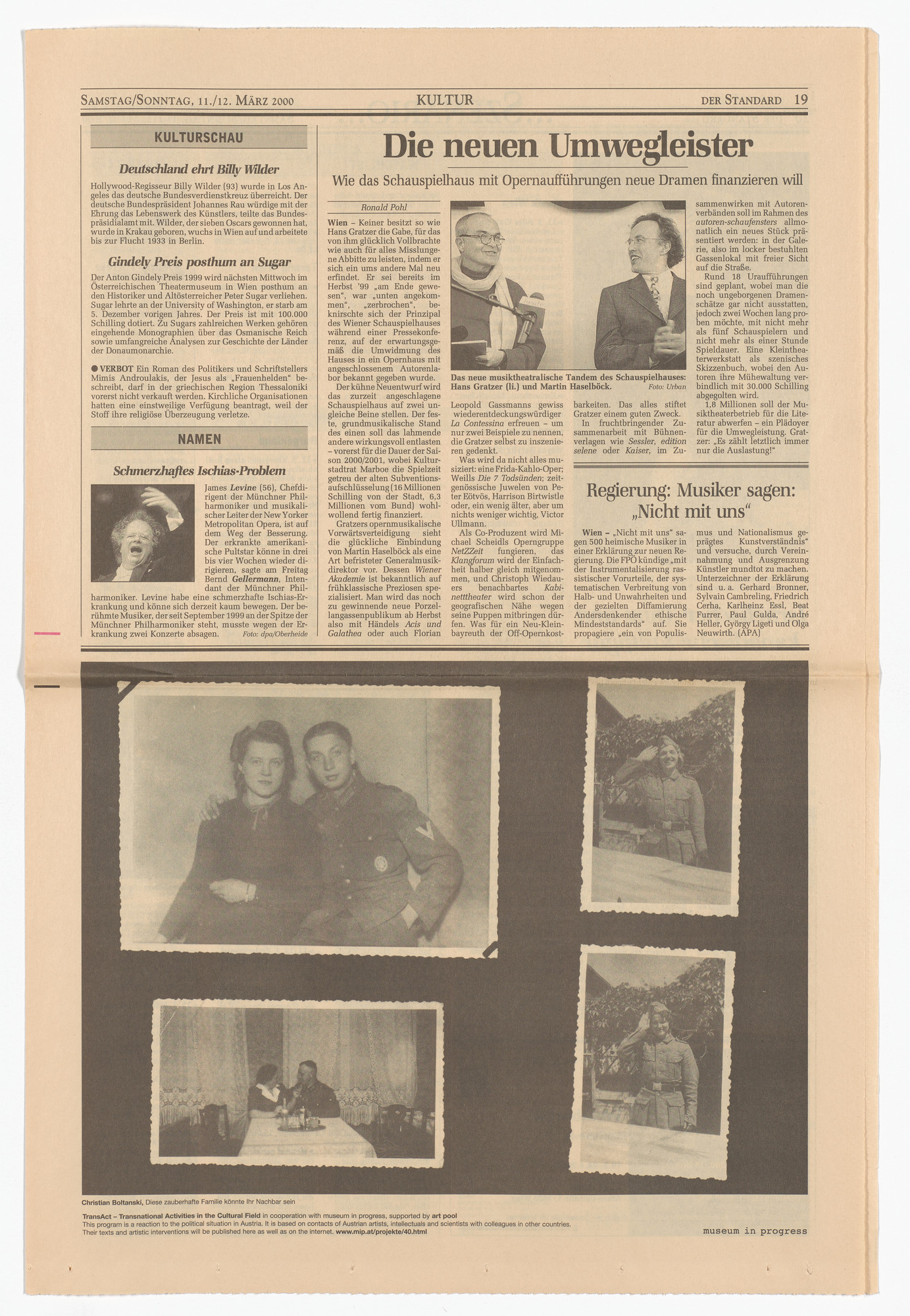 Christian Boltanski. This lovely family could be your neighbor from the Museum in Progress project TransAct: Transnational Activities in the Cultural Field
