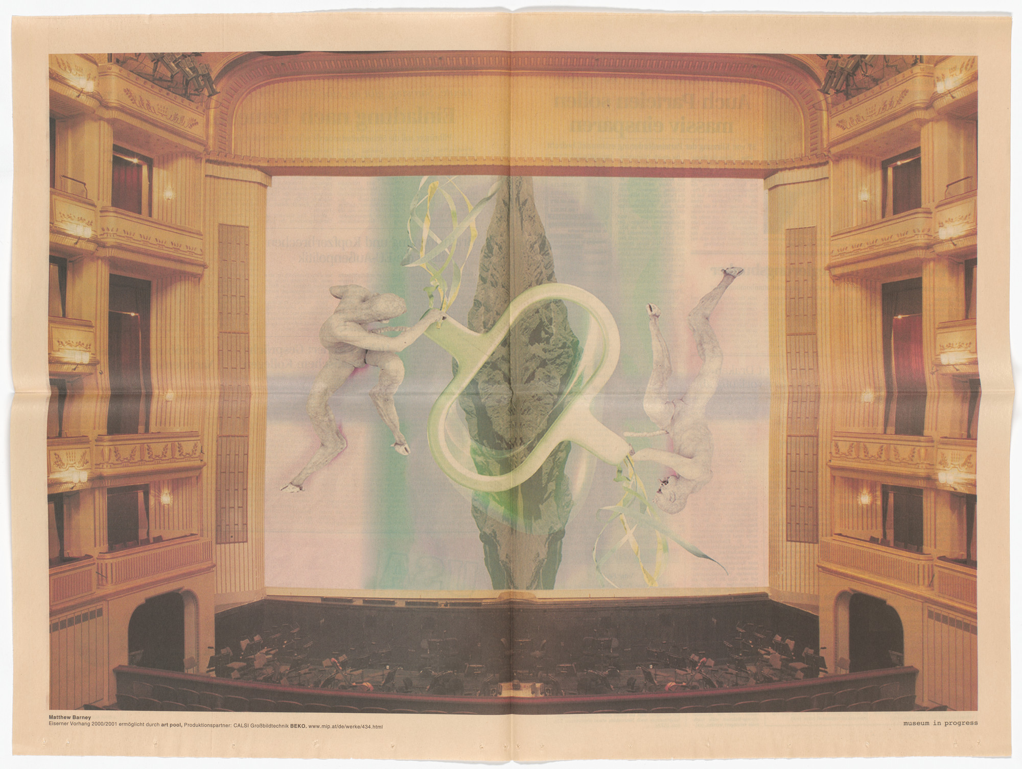 Matthew Barney. Untitled from the Museum in Progress project Safety Curtain