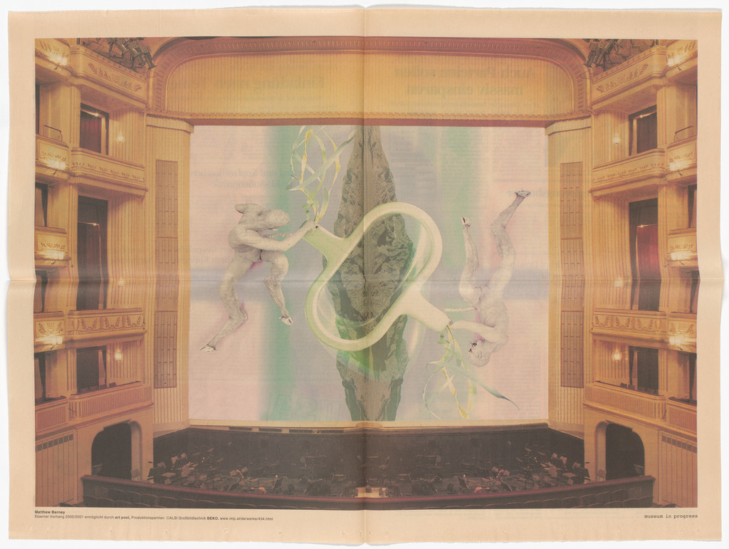 Untitled from the Museum in Progress project Safety Curtain, Matthew Barney, 2000
