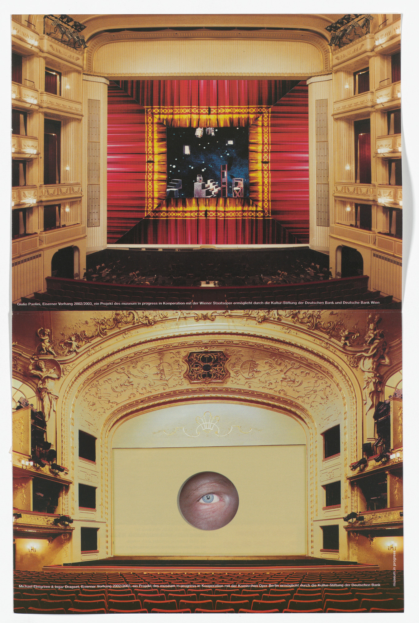 Ingar Dragset, Michael Elmgreen, Giulio Paolini. Untitled and Looking Back from the Museum in Progress project Safety Curtain
