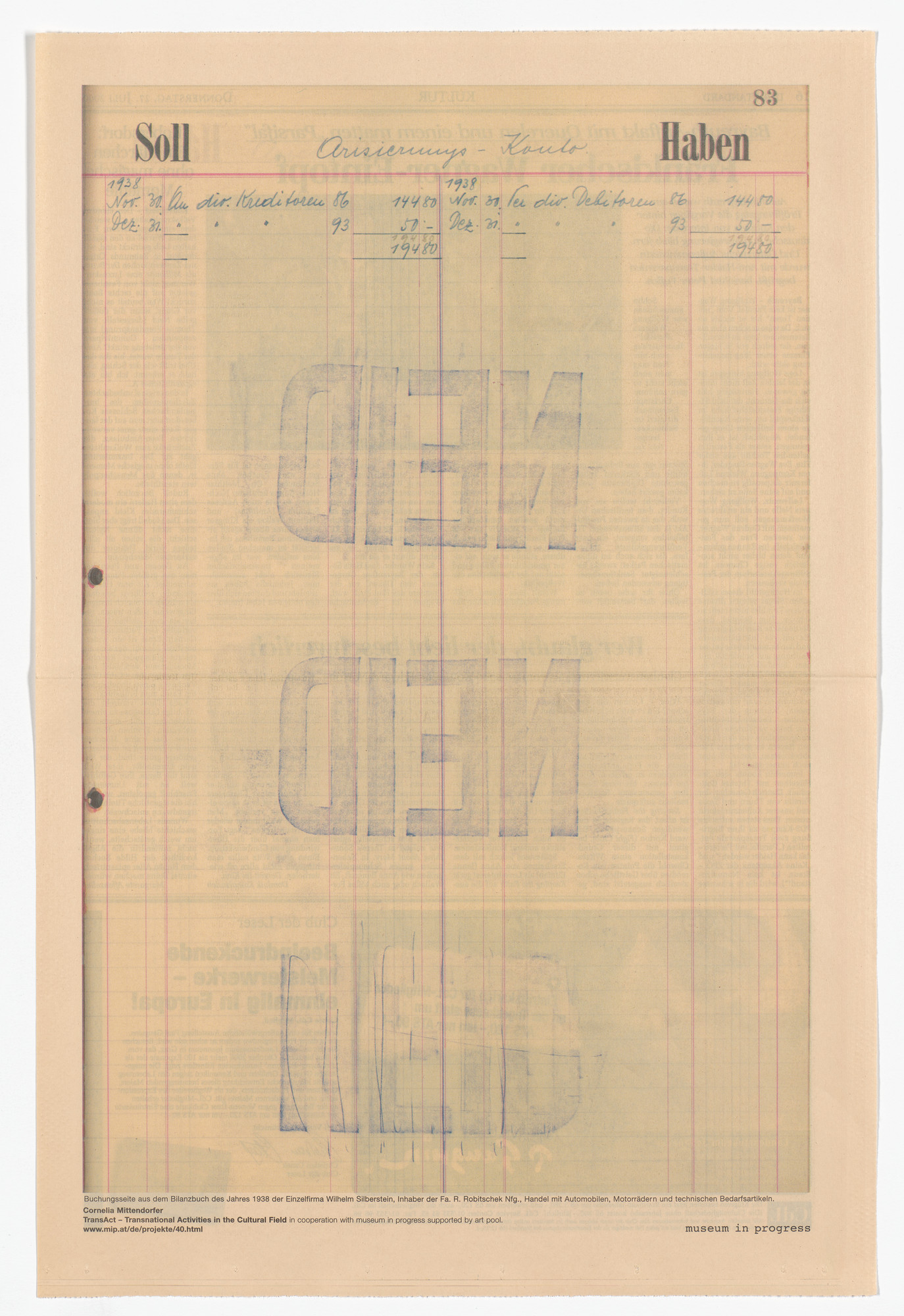 Cornelia Mittendorfer. Untitled from the Museum in Progress project TransAct: Transnational Activities in the Cultural Field