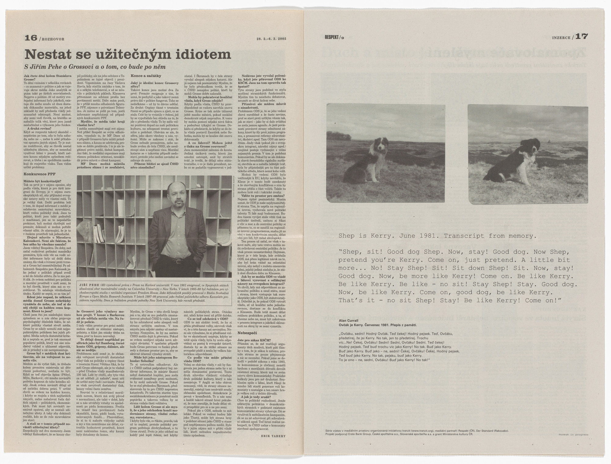 Allan Currall. Untitled from the Museum in Progress project Tranzit Cooperation
