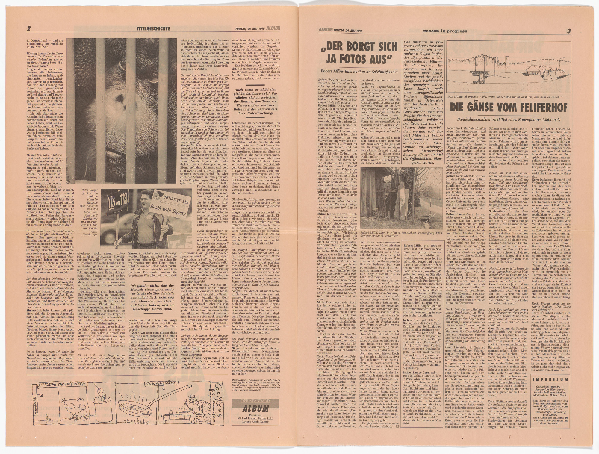 Robert Milin, Jochen Gerz. Untitled for the Museum in Progress project Symposia: Art, Society and Media