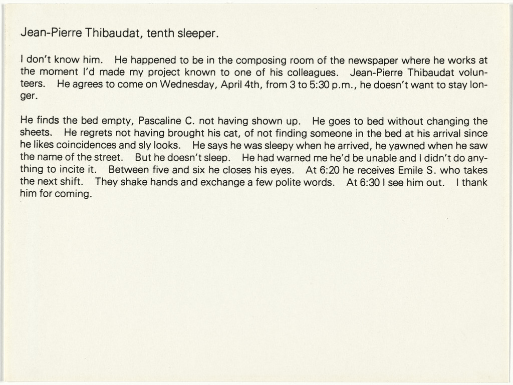 Sleepers (Les Dormeurs)