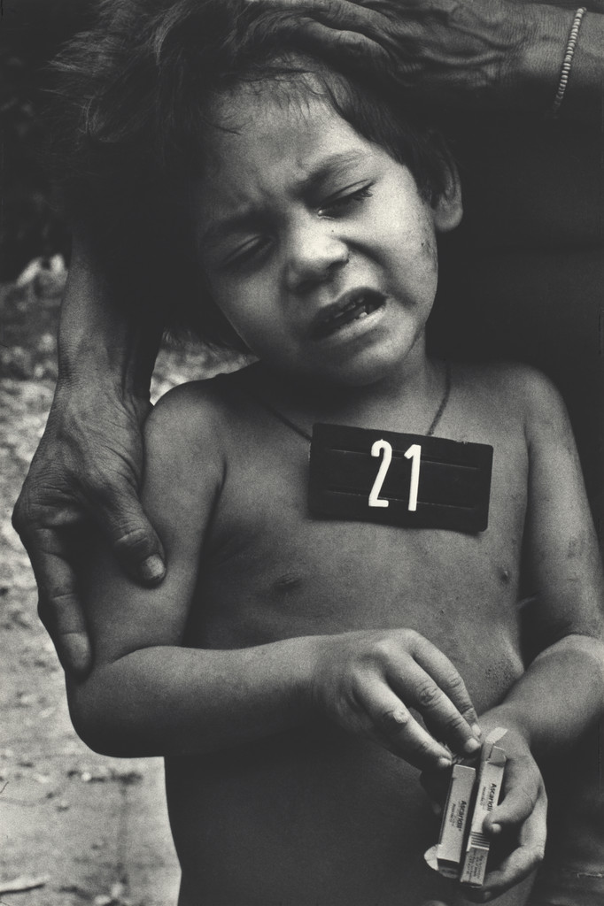 Vertical 7 (Villages of Surucucus 1983;  Ajarani 1981-83) from the series Marcados
