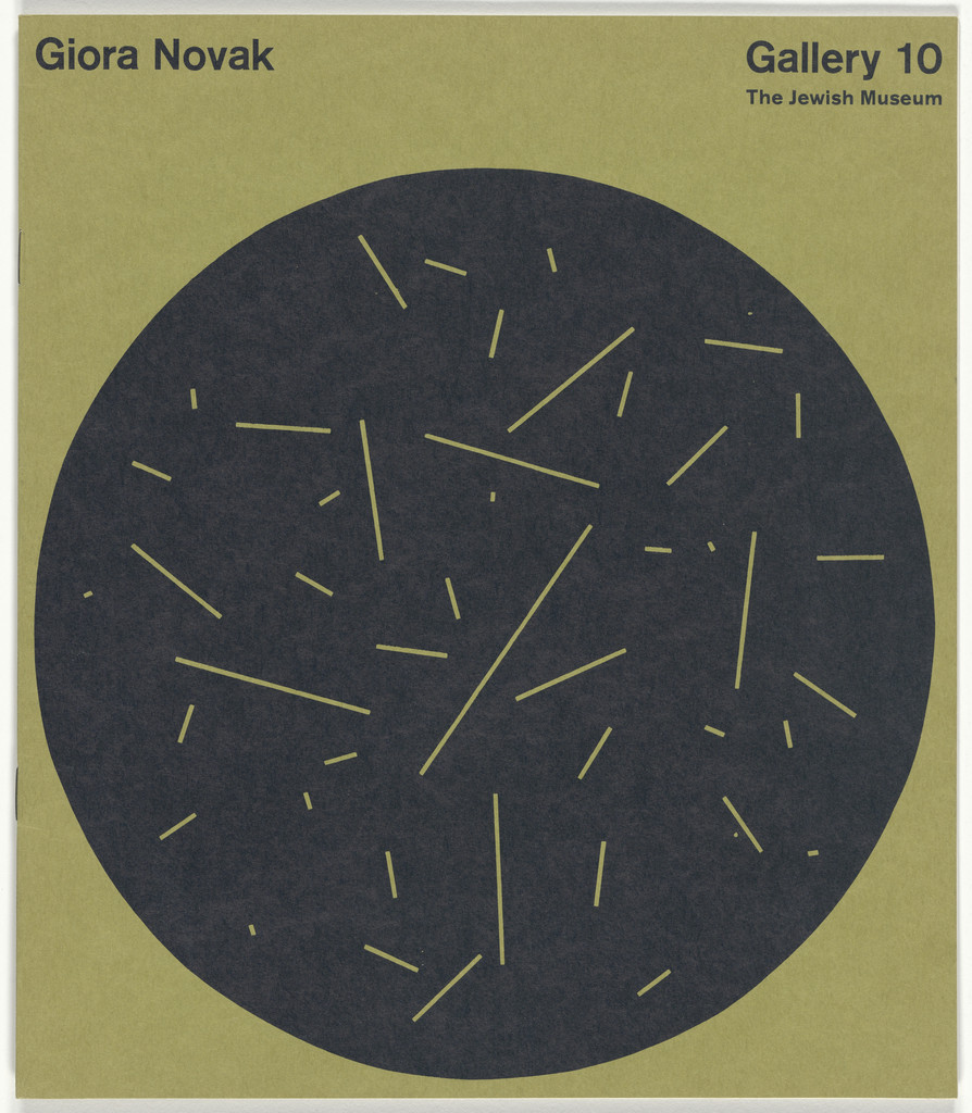 Catalog for the exhibition "Giora Novak" at the Jewish Museum