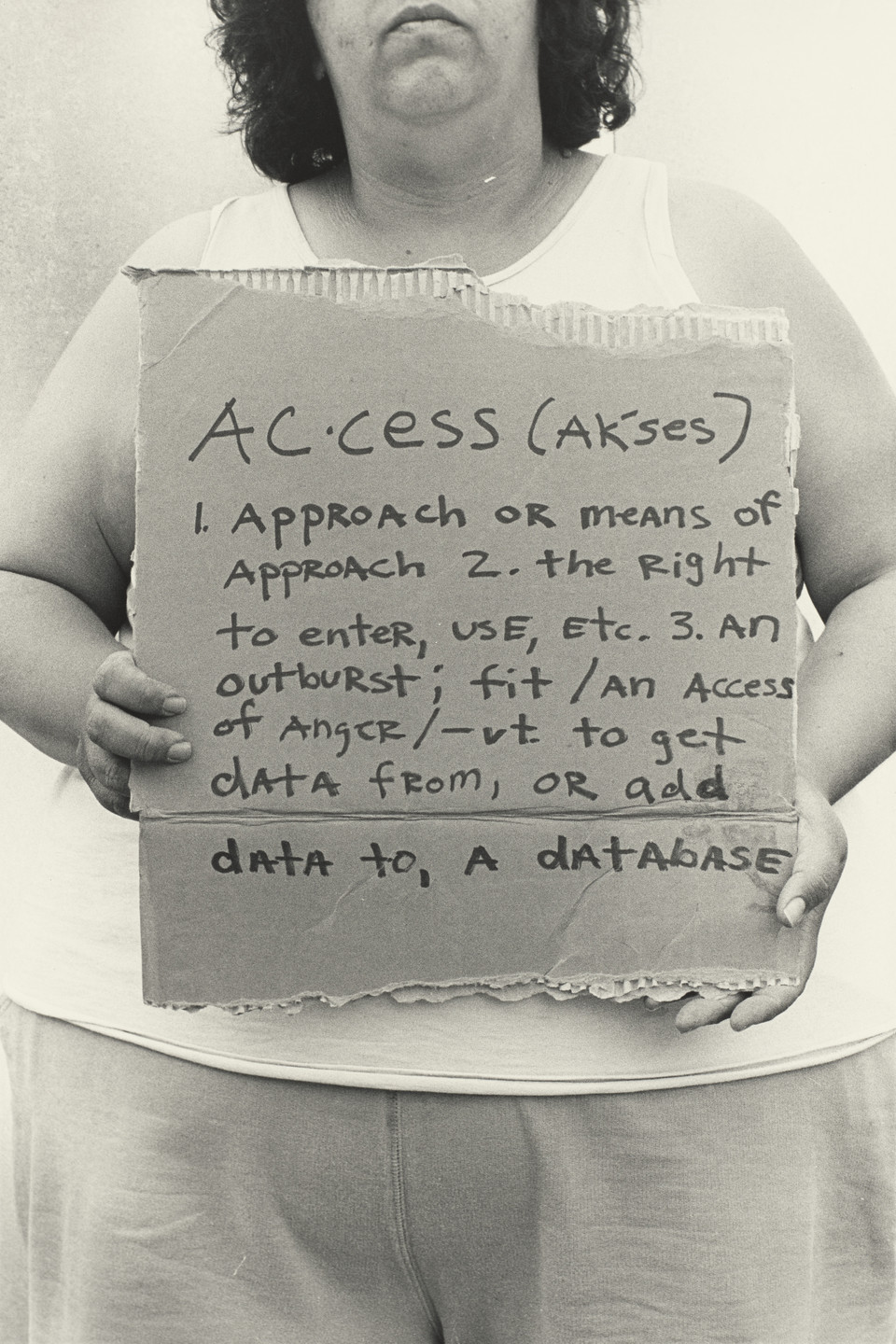 Laura Aguilar. Access + Opportunity = Success. 1993